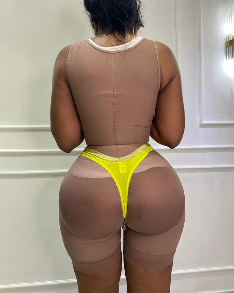 Control de barriga fajas gancho ajustable y cierre frontal de ojo muje