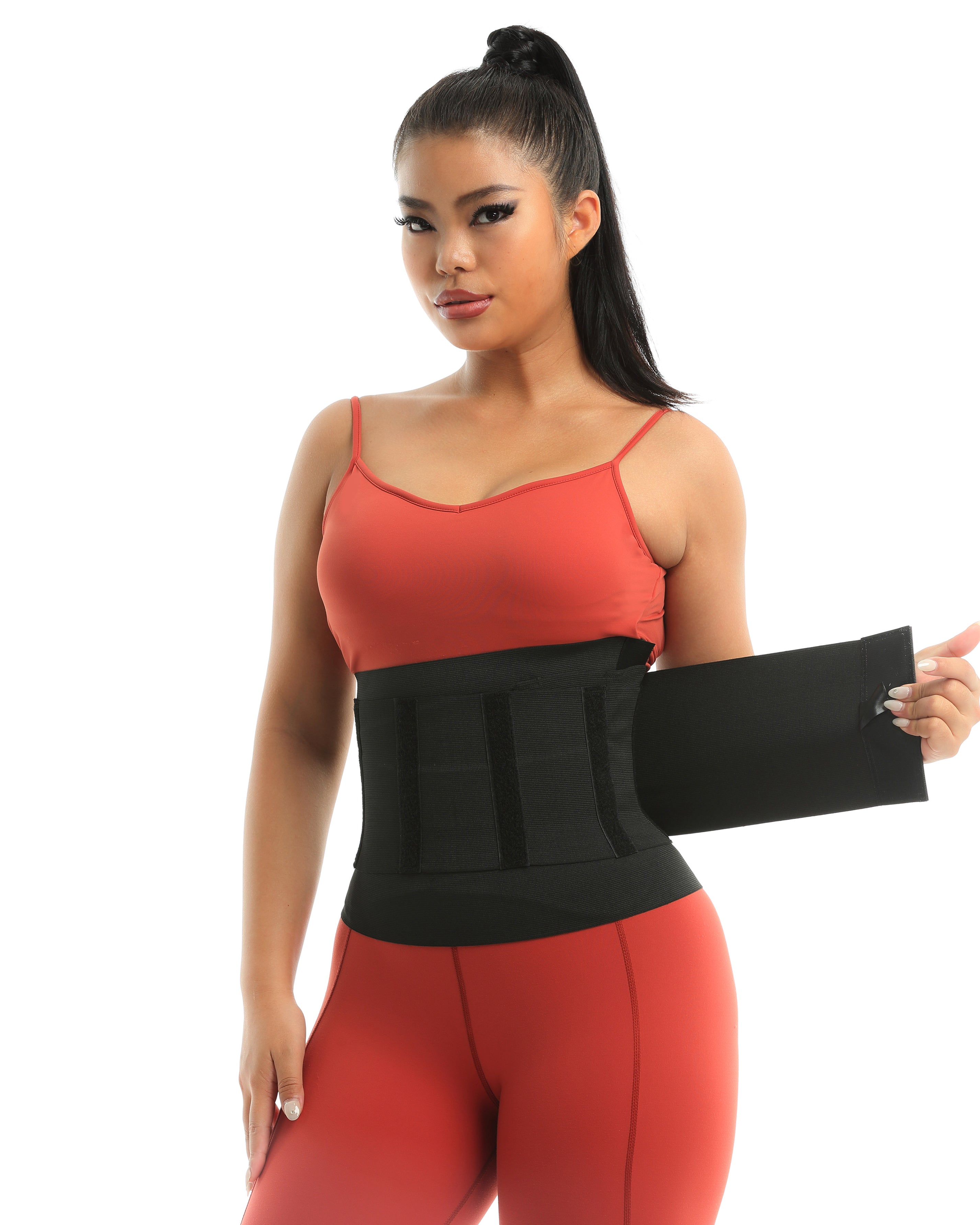 Corsé elástico de material duro sin talla para mujer con hebilla de co