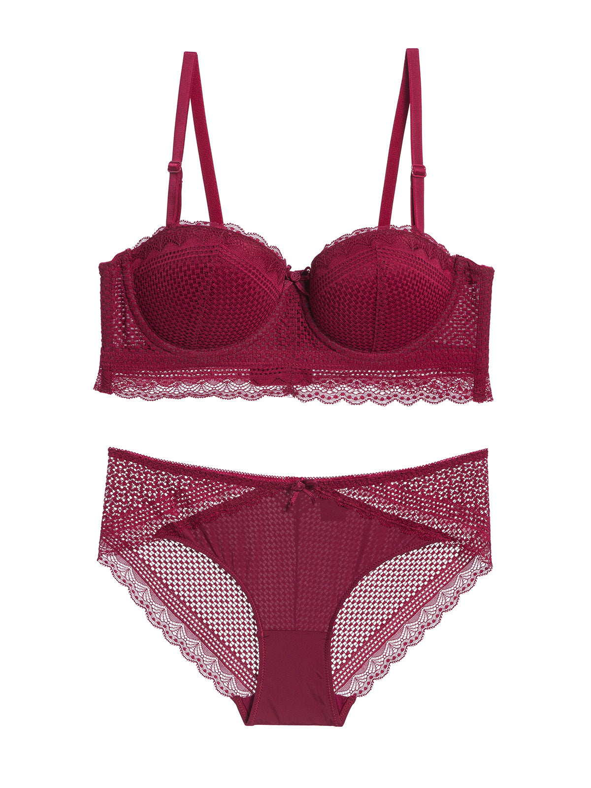 Nuevos conjuntos de sujetadores reúne 1/2 ropa interior de media copa 