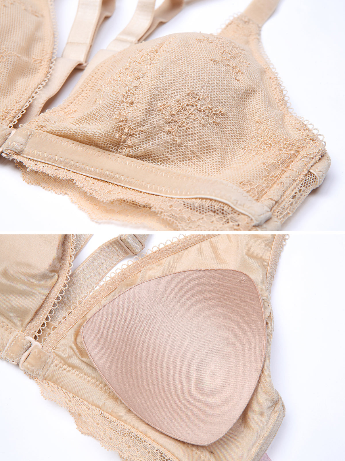 Conjunto de sujetador sin costuras con espalda hermosa y hebilla delan