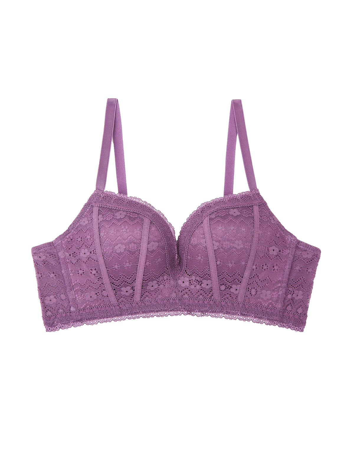 Nuevo conjunto de ropa interior de encaje fino sin anillo de acero rel