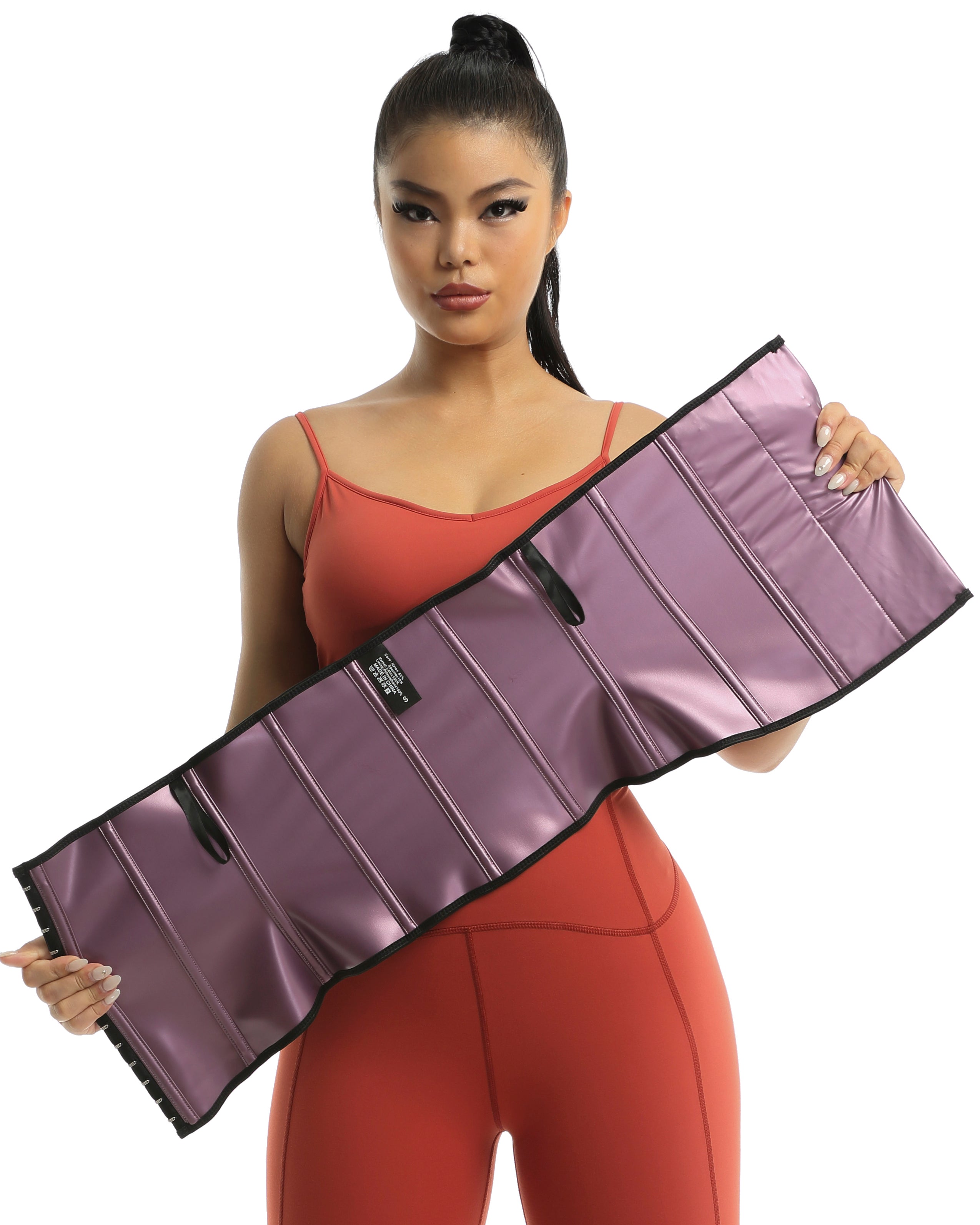 Corsé látex hebilla cintura corsé cinturón latex goma correas corsé