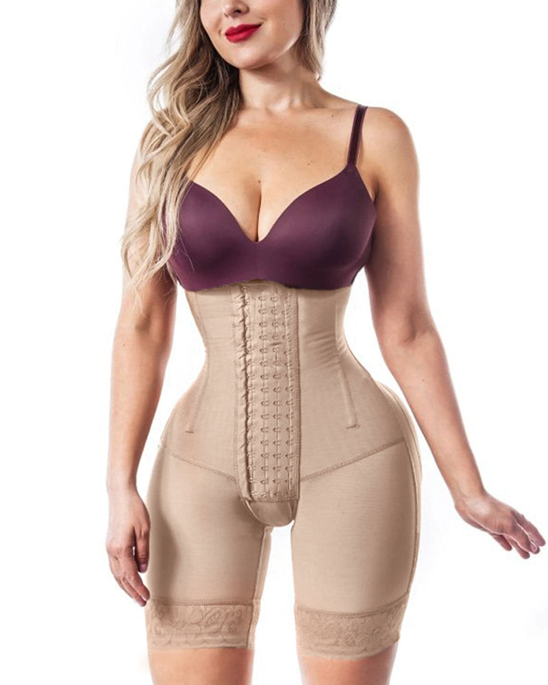 Mujer busto abierto control de barriga fajas posparto body shaper post