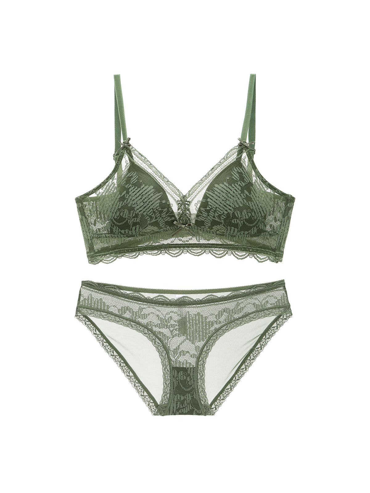 Conjunto de sujetador push up sin costuras de encaje de lencería para 