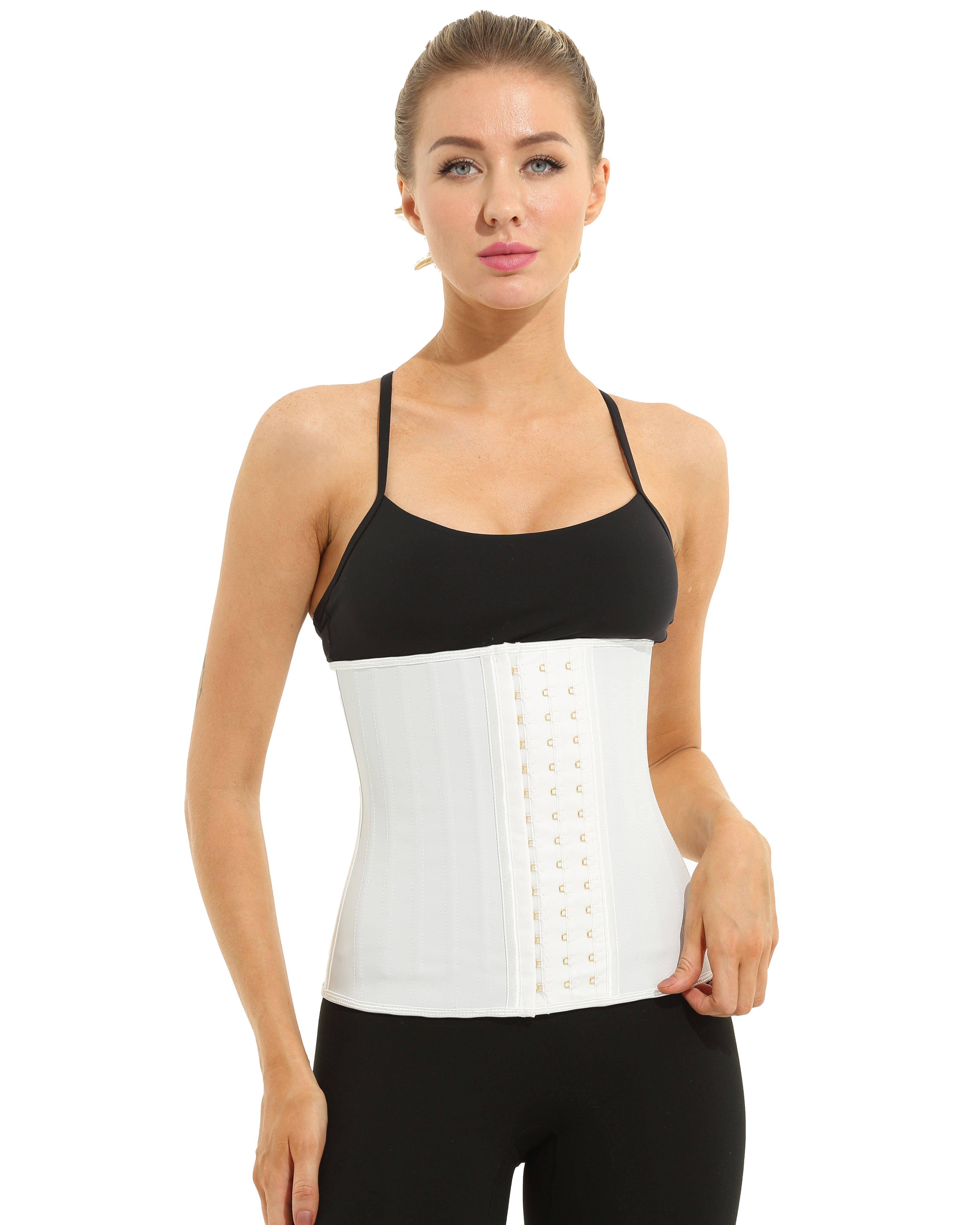 Corsé látex hebilla cintura corsé cinturón latex goma correas corsé