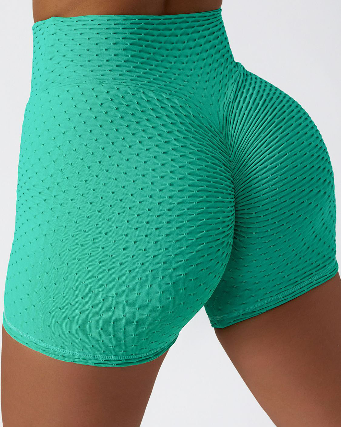 Shorts de ciclista de tiro alto con textura
