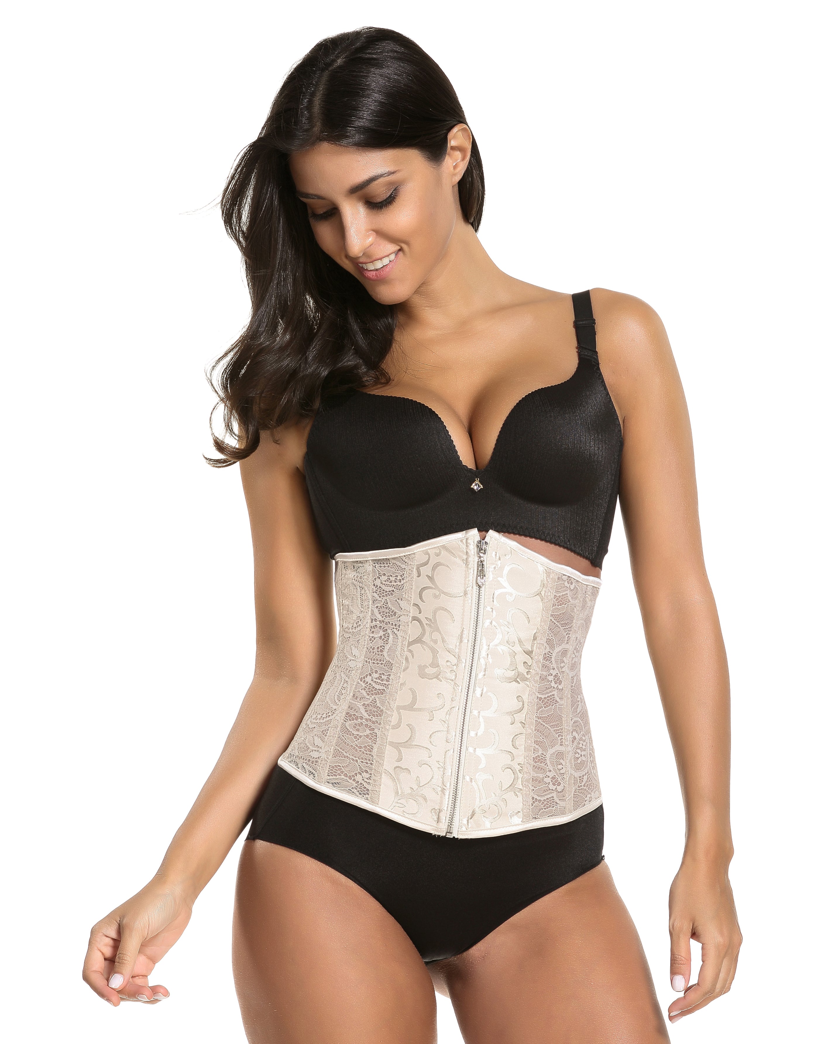 Ropa interior moldeadora de cuerpo de encaje, corsé de cuerpo de vesti