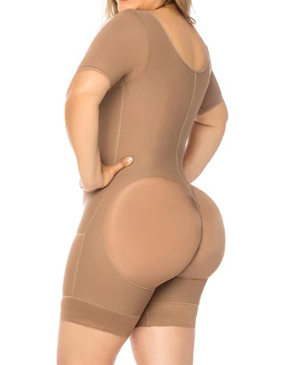 Open Bust Shapewear Hip Lift Faja Compression Postpartum Bodysuit