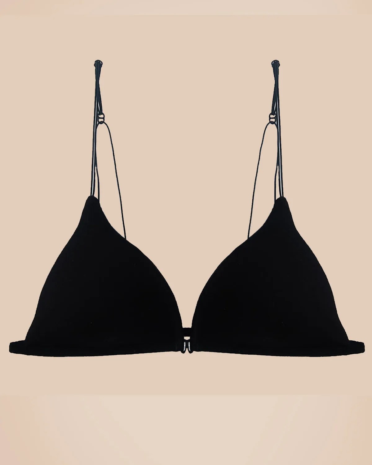 Sujetador de ropa interior con botón frontal francés