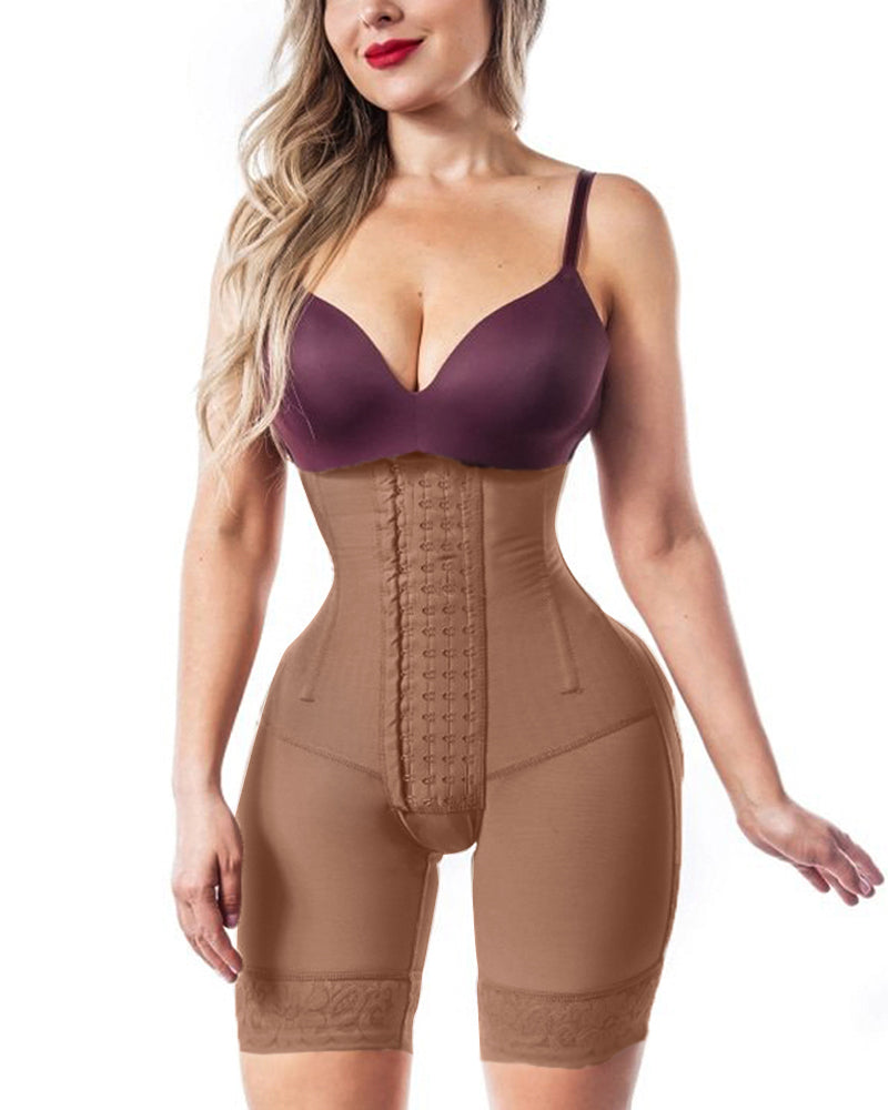 Mujer busto abierto control de barriga fajas posparto body shaper post