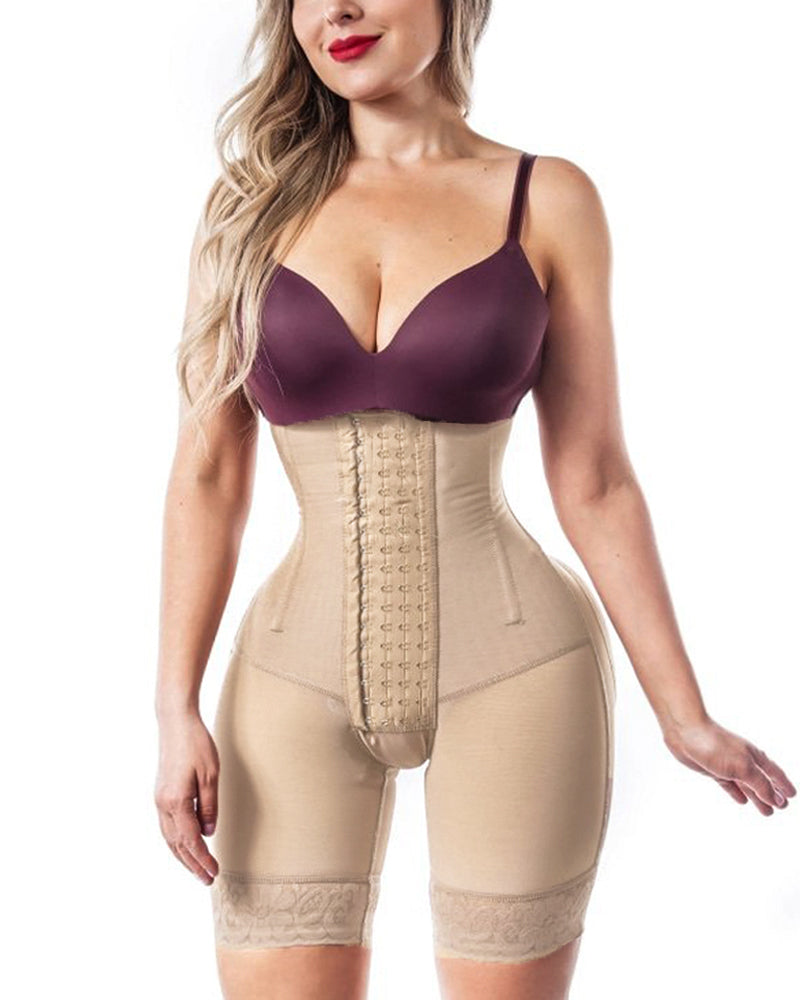 Mujer busto abierto control de barriga fajas posparto body shaper post