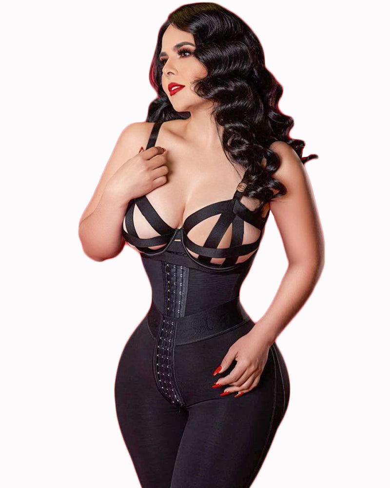 Pantalones cortos de cintura alta hasta la rodilla para dar forma a la