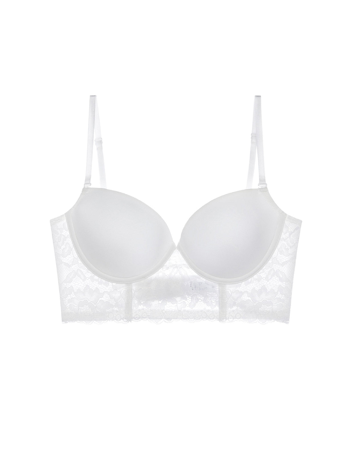 Sujetador con aros suave con encaje en la parte trasera del pecho