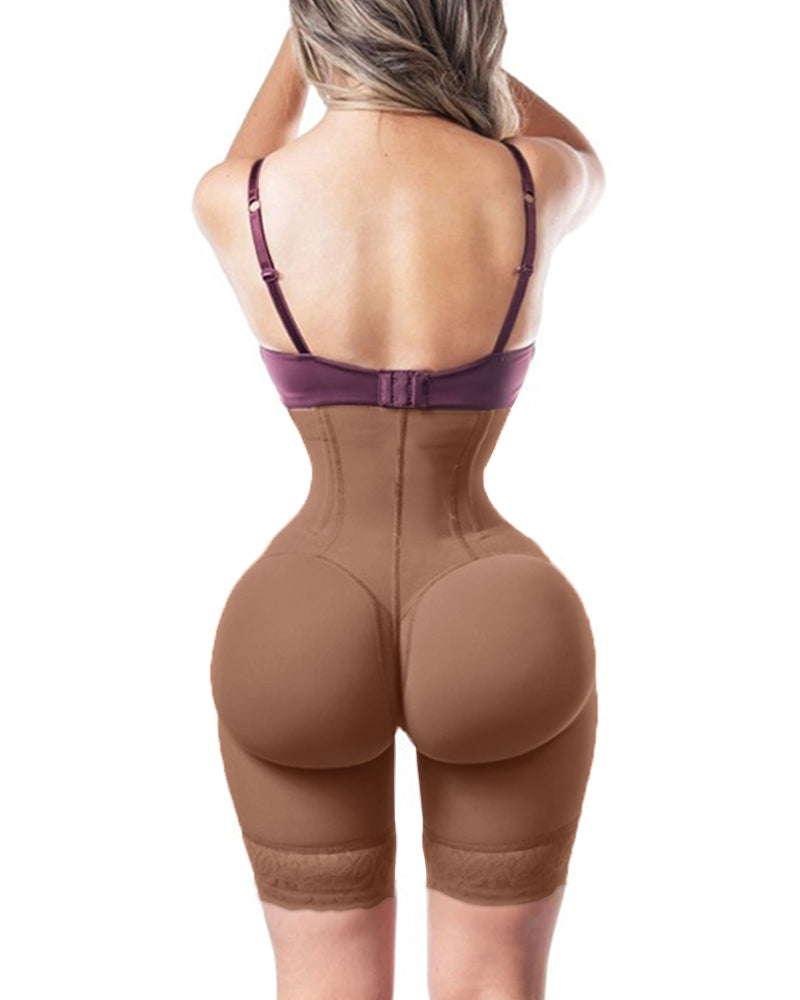 Mujer busto abierto control de barriga fajas posparto body shaper post