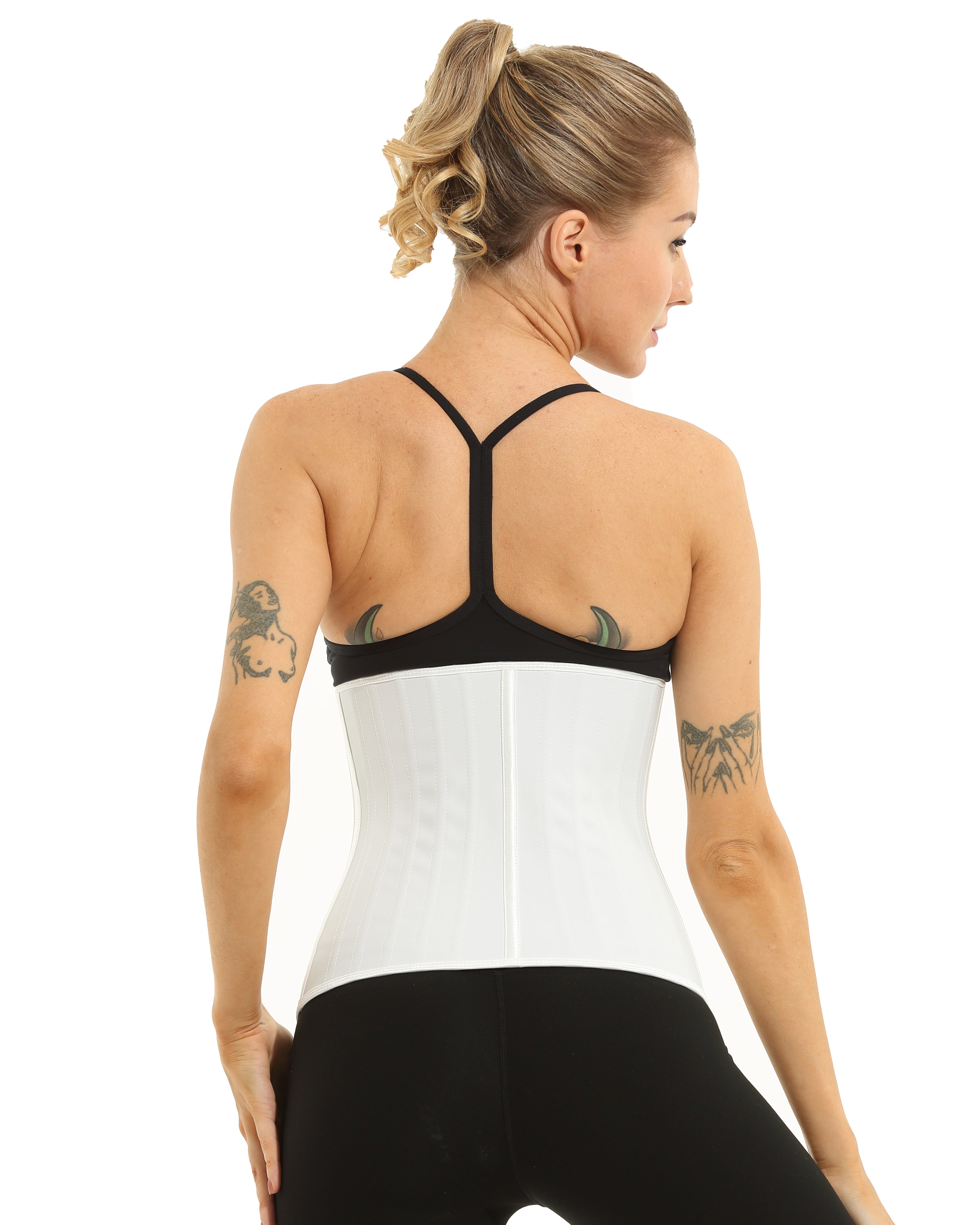 Corsé látex hebilla cintura corsé cinturón latex goma correas corsé