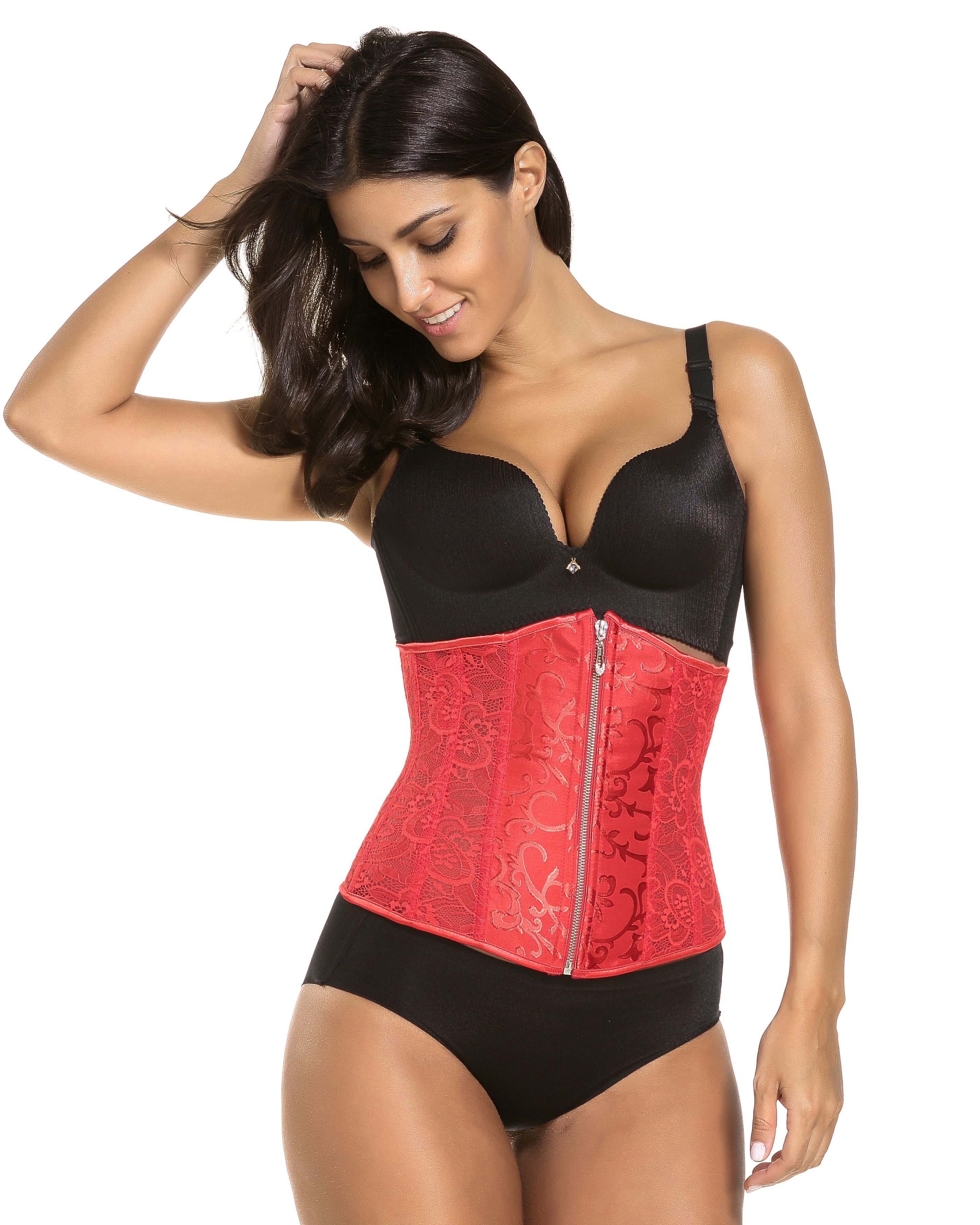 Ropa interior moldeadora de cuerpo de encaje, corsé de cuerpo de vesti