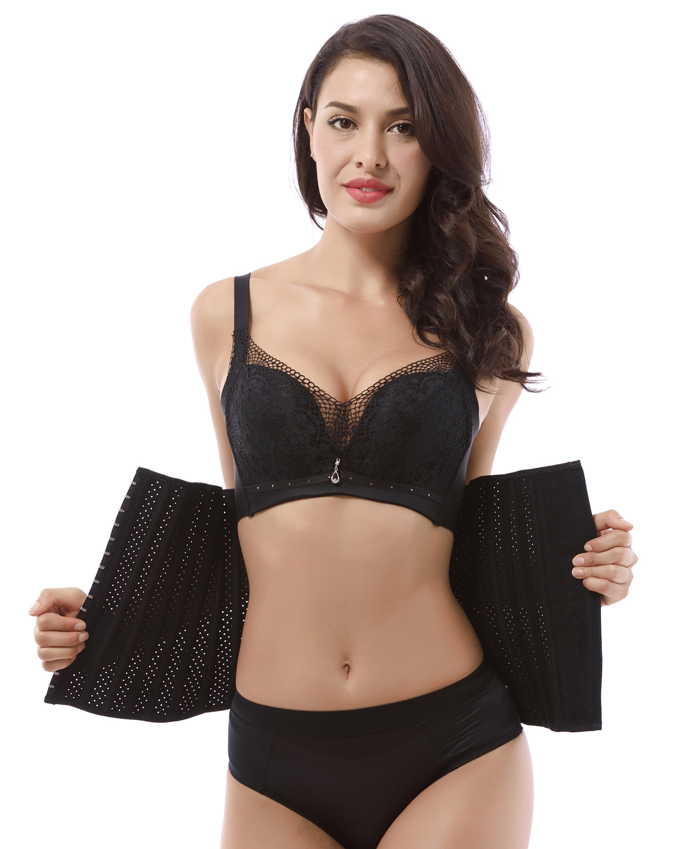 Corsé látex hebilla cintura corsé cinturón latex goma correas corsé