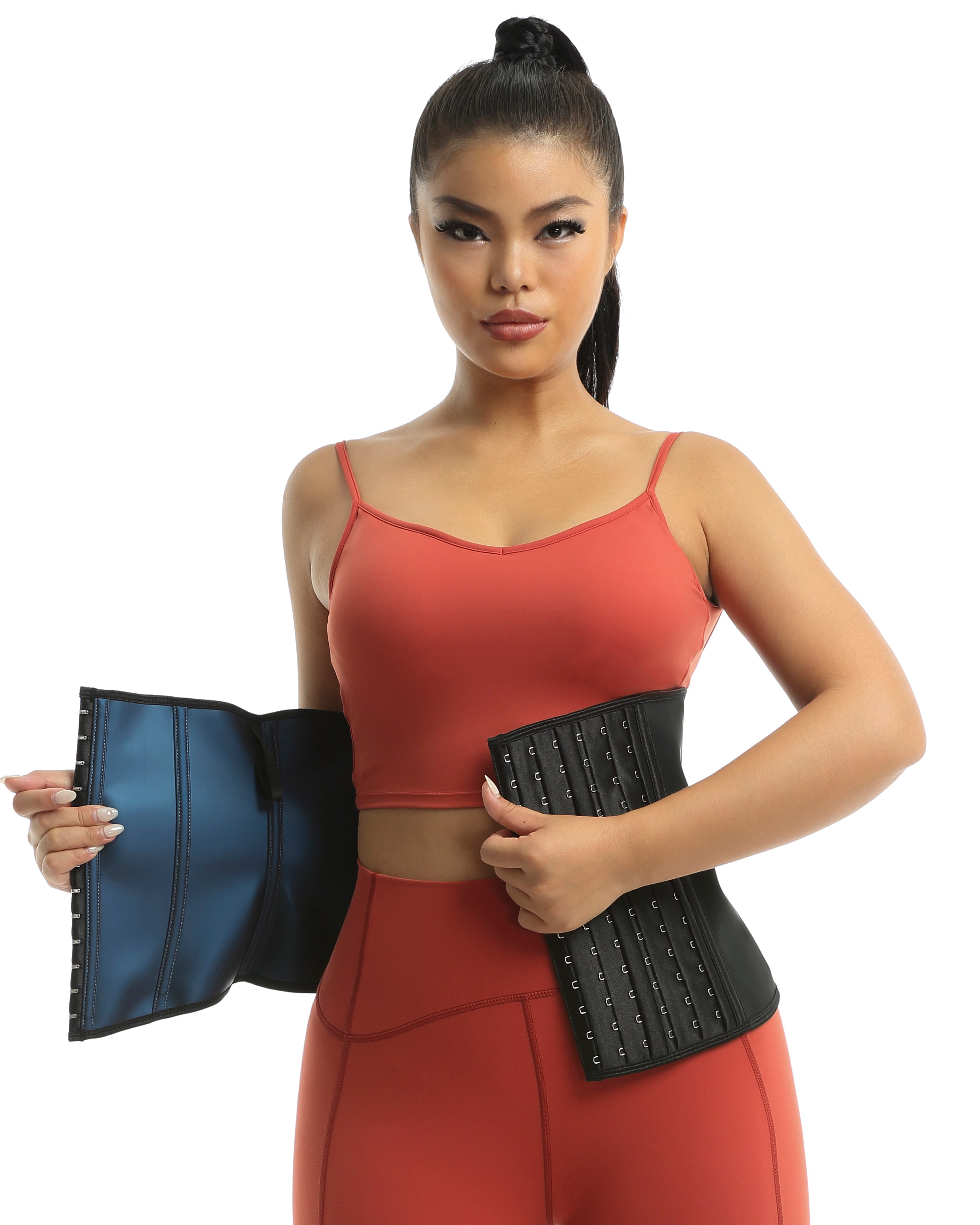 Corsé látex hebilla cintura corsé cinturón latex goma correas corsé