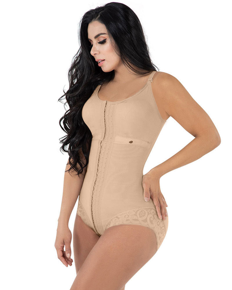 High Compression Shapewear With Hook Shaper Adjustable Bra Slimming Bo