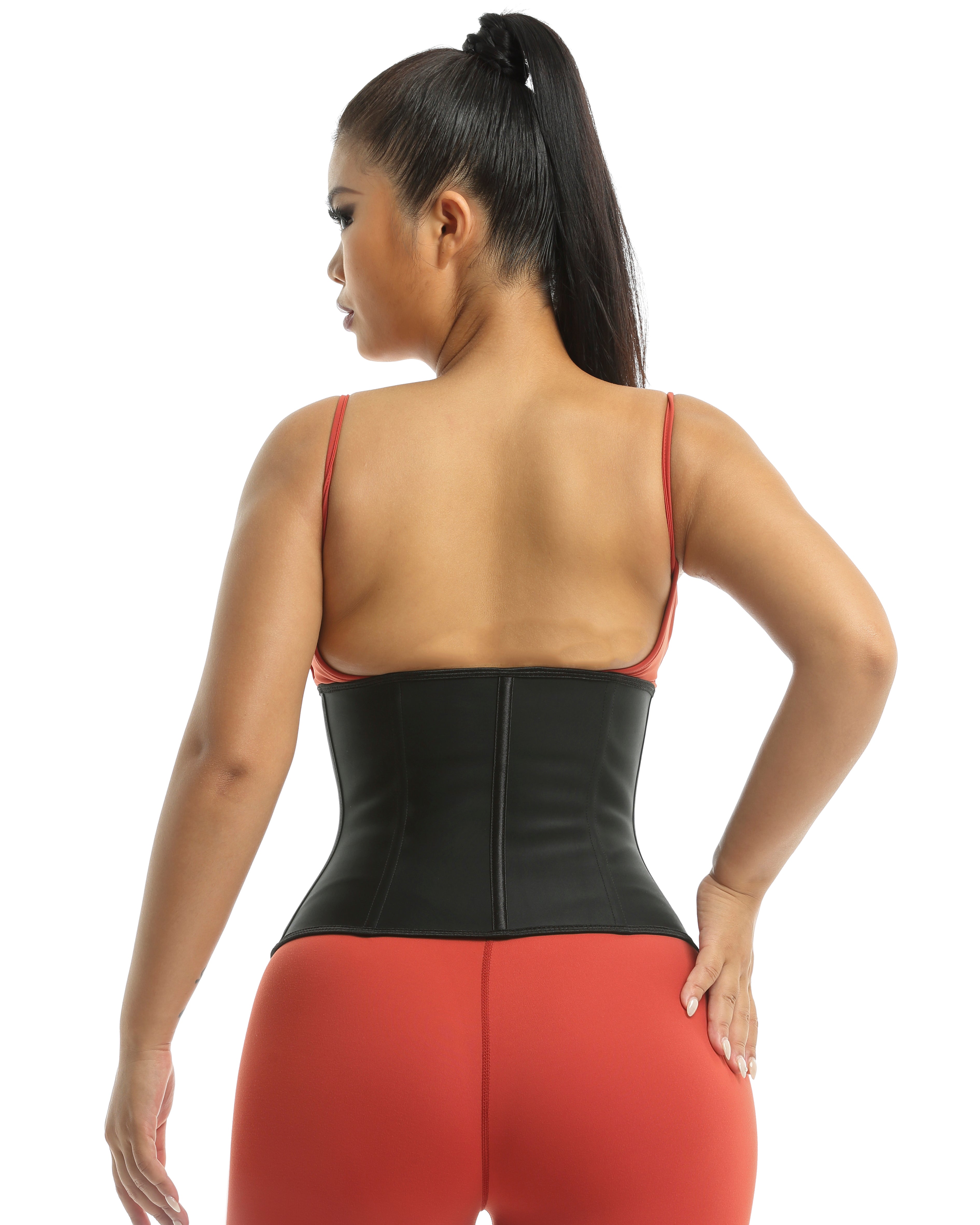 Corsé látex hebilla cintura corsé cinturón latex goma correas corsé