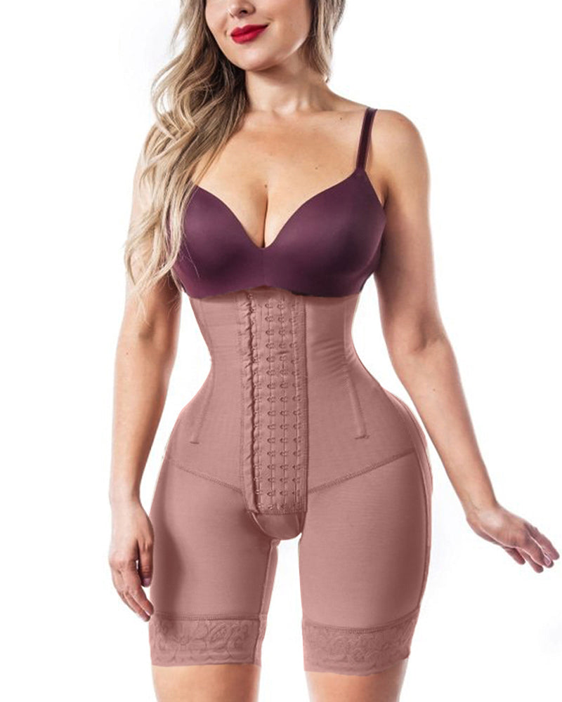 Mujer busto abierto control de barriga fajas posparto body shaper post
