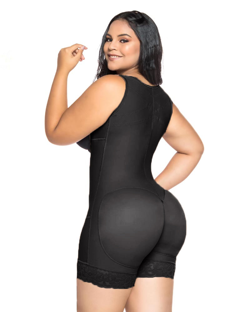 Fajas para mujer cierre de ojo y gancho control de barriga entrepierna