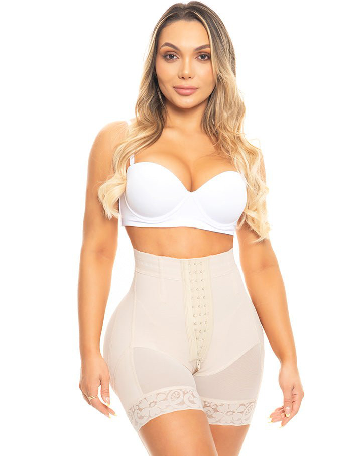 HIGH WAIST PUSH UP SHORTS WITH 3 ROWS OF BOOTYLICIOUS ENHANCEMENT SNAPS