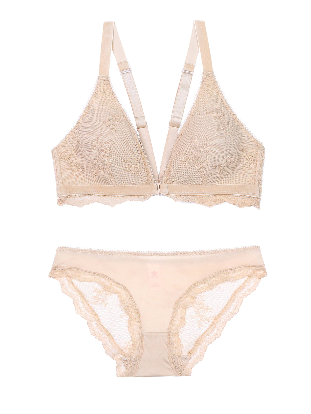 Conjunto de sujetador sin costuras con espalda hermosa y hebilla delan