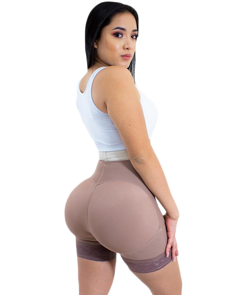 Daily Life Use Double Pressure Shaping Shorts Slimming Fajas Lace Body Shaper Girdle