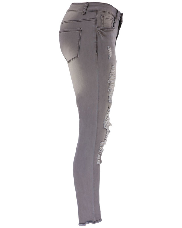 Pantalones vaqueros rasgados de mujer