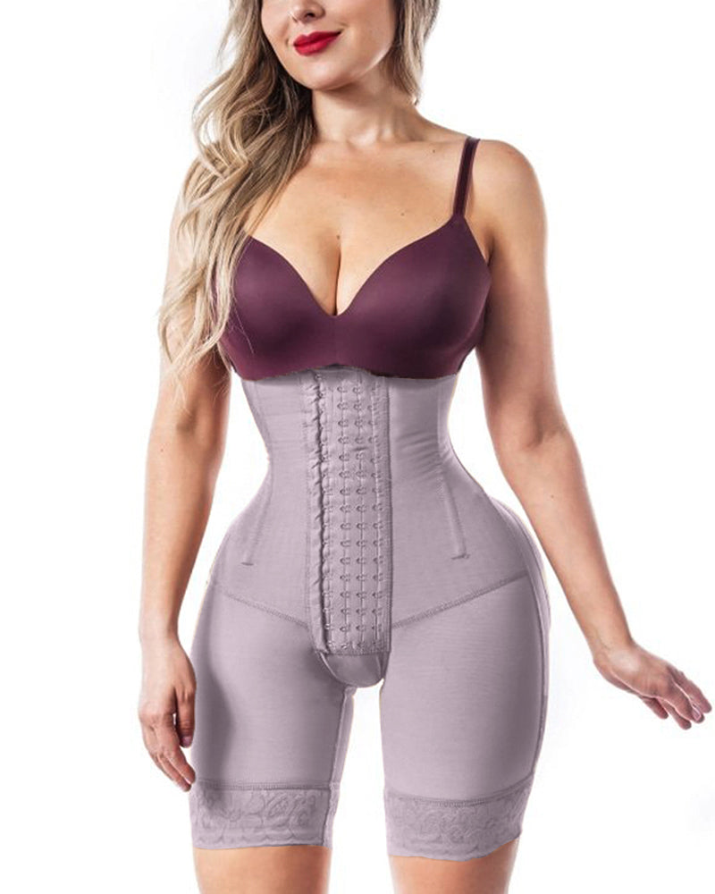 Mujer busto abierto control de barriga fajas posparto body shaper post