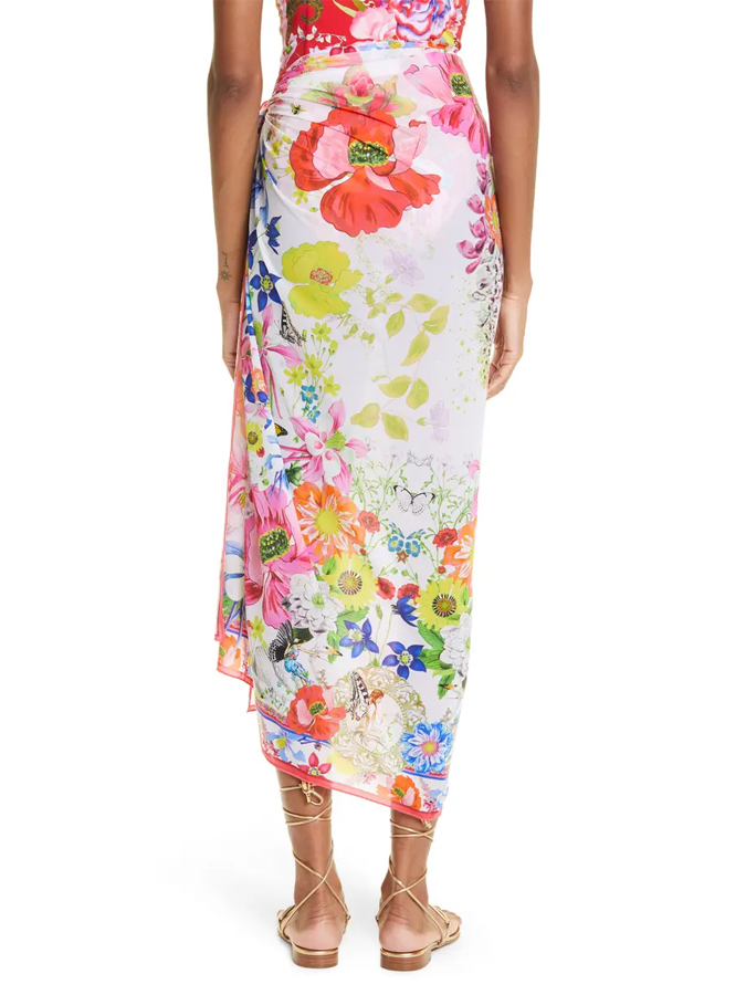 Vintage Floral Print One Piece Swimsuit And Cover up
