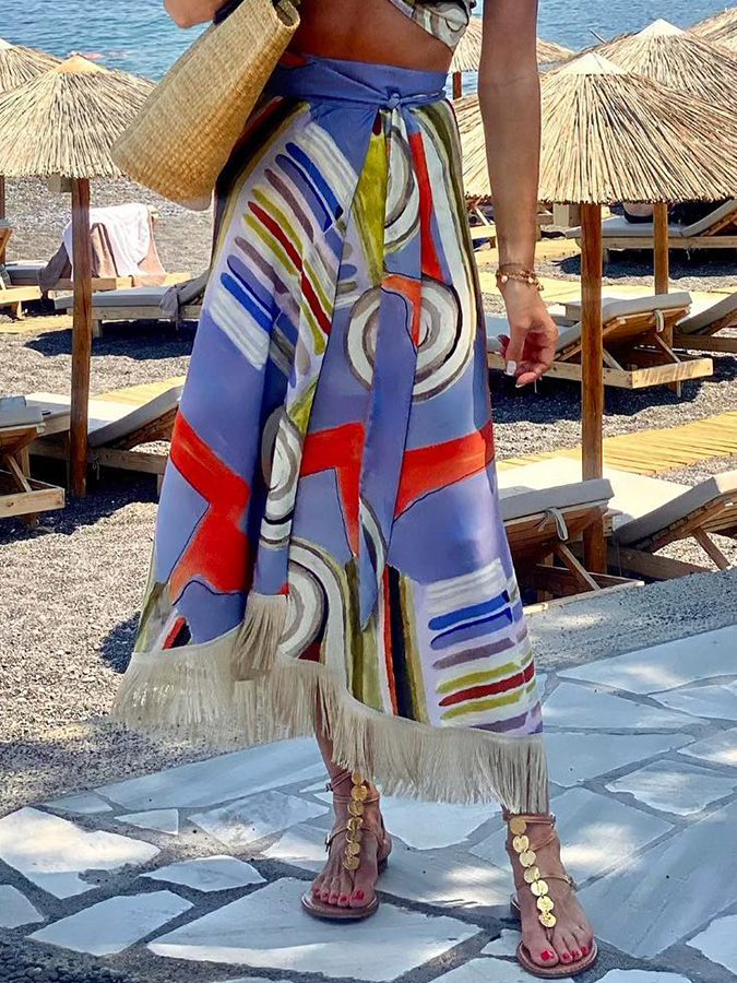 Geometric Print Bikini Sets and Cover Up