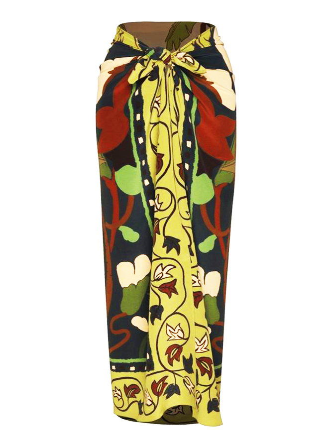 Floral Print One Piece Swimsuit and Cover Up