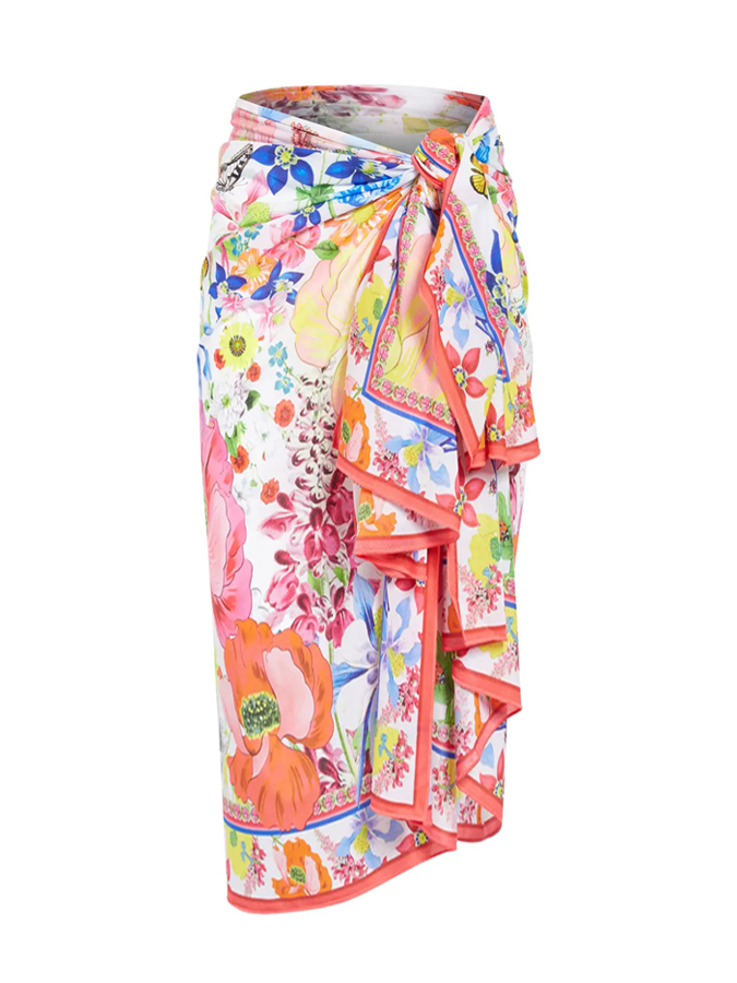 Vintage Floral Print One Piece Swimsuit And Cover up