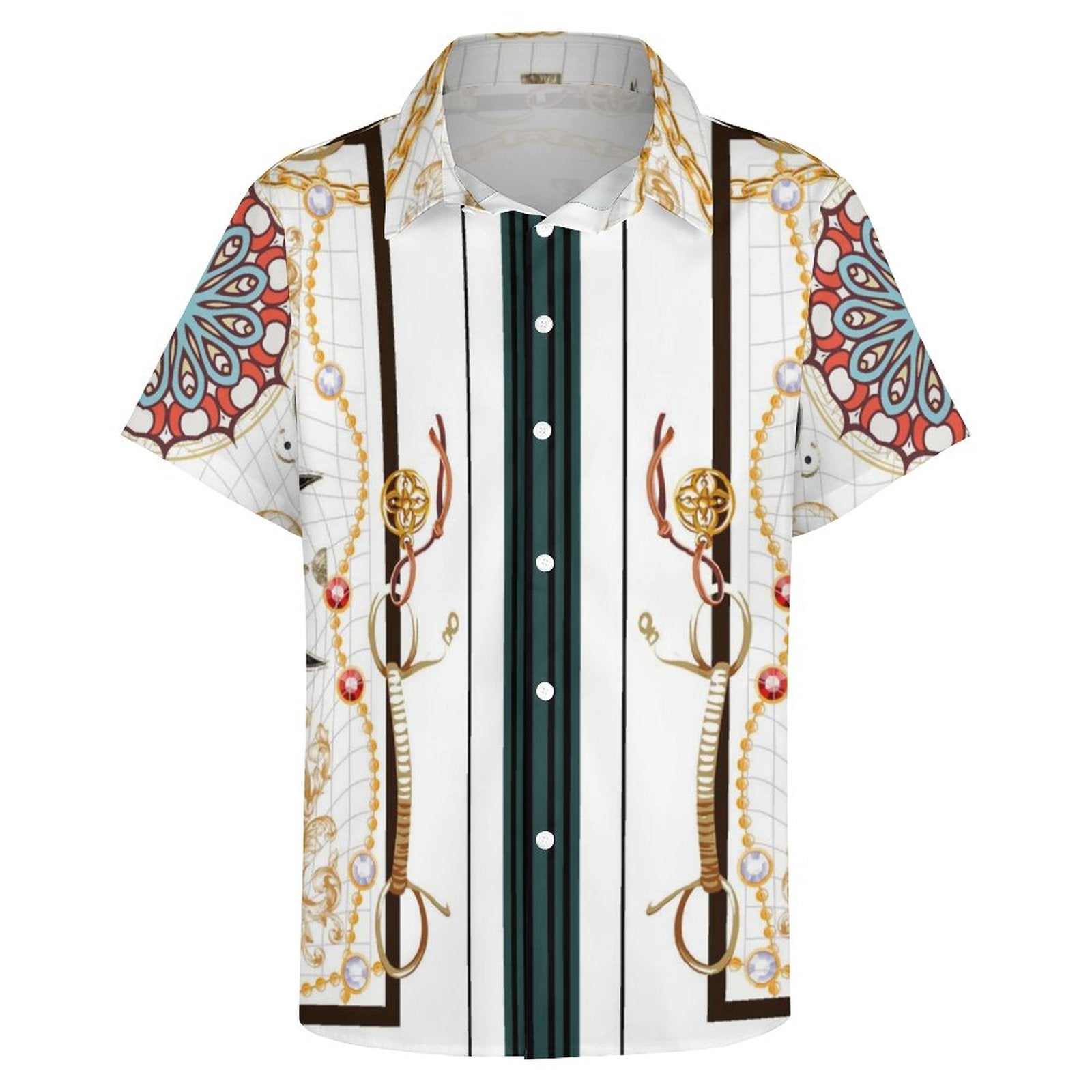 Men's Fashion Casual Printed Short Sleeve Shirts 2306101350