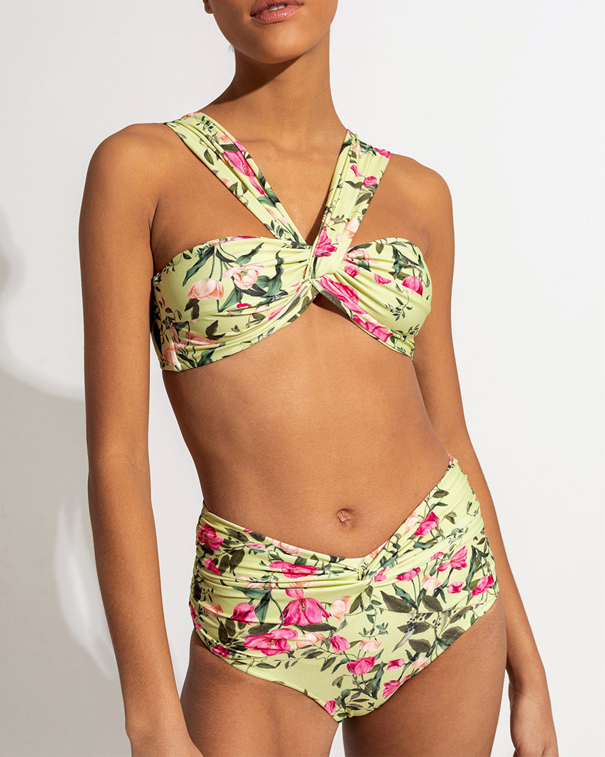 Fashion Floral Print Beach Bikini Set
