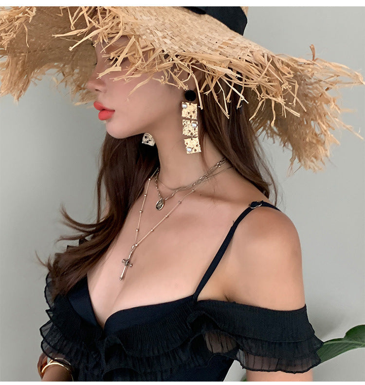 Classy Retro See Through Mesh Sexy  Swimsuit