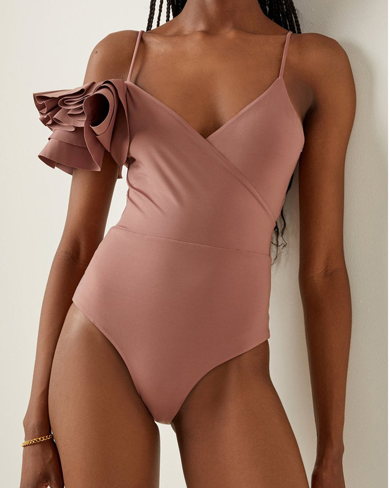 Ruffled One-Piece Swimsuit