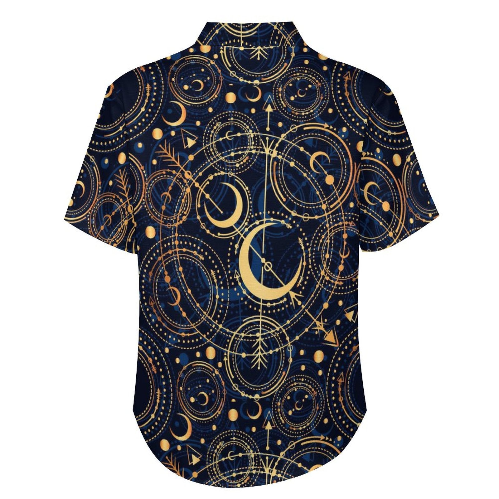 Men's Star And Moon Print Vacation Hawaiian Shirt 2306104045