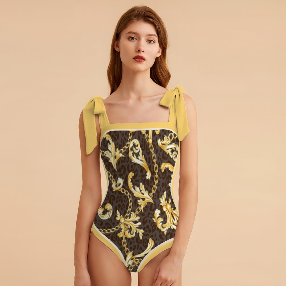 Fashion Printed One Piece Swimsuit And Cover Up 2305106046