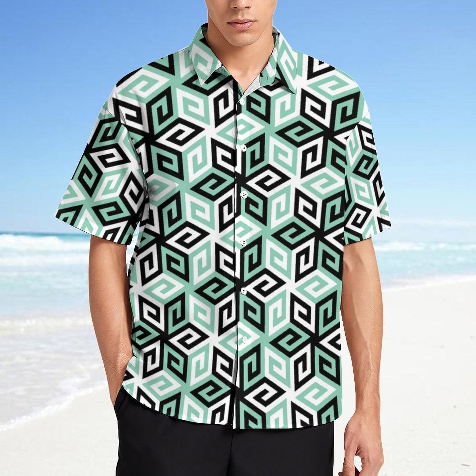 Men's Fashion Casual Printed Short Sleeve Shirts 2306101895
