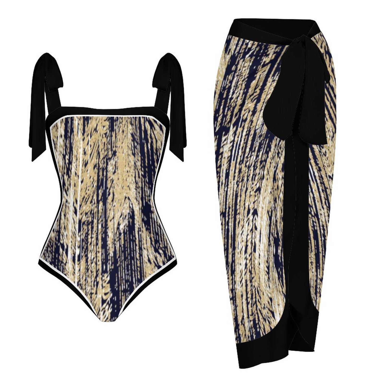 Fashion Printed One Piece Swimsuit And Cover Up 2305105707