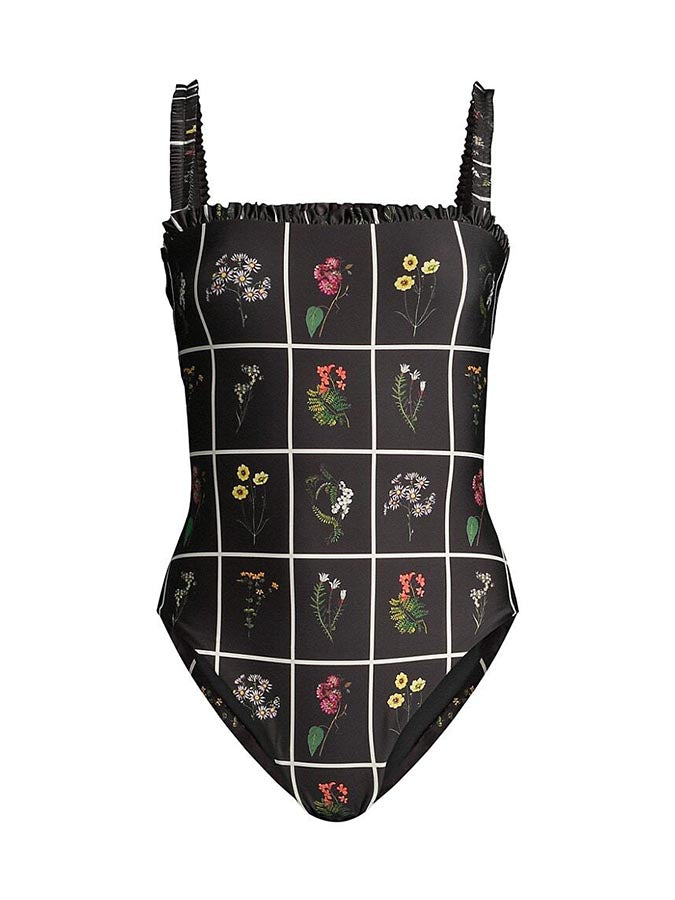 Black Print Fashion One Piece Swimsuit