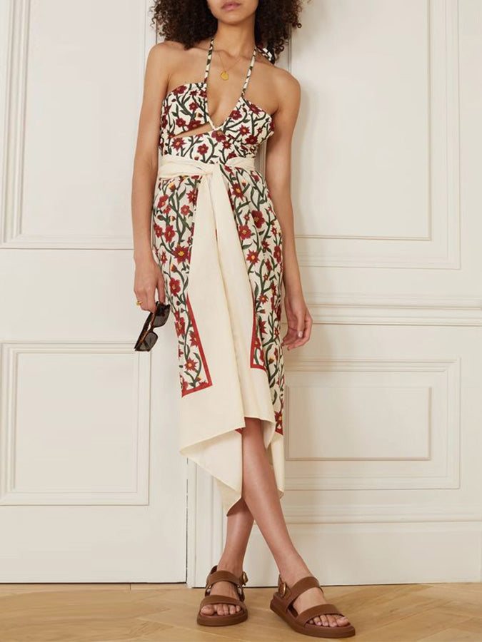 Floral Printed One Piece Swimsuits and Coverups