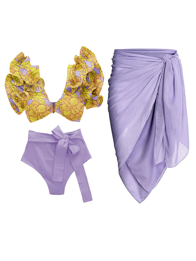 Bandeau Print Fashion One Piece Swimsuit