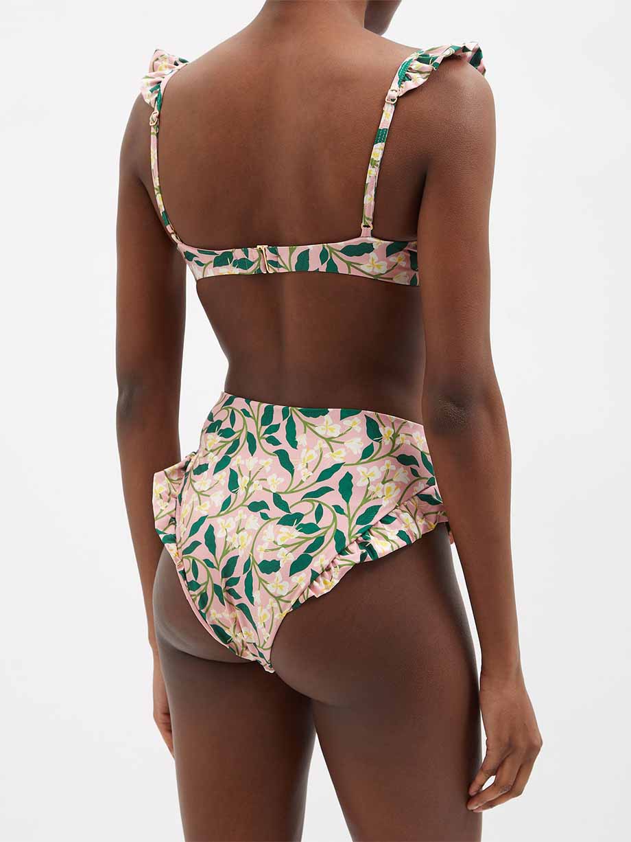 Fashion Floral Print Bikini and Cover Up