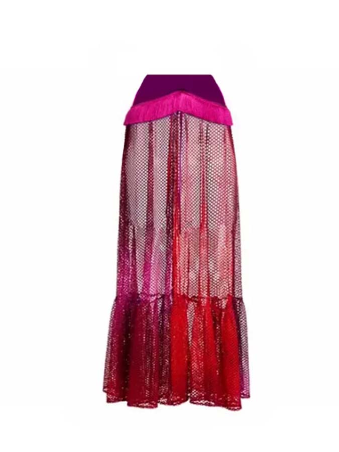 V Neck Tassel Cut Out One Piece Swimsuit