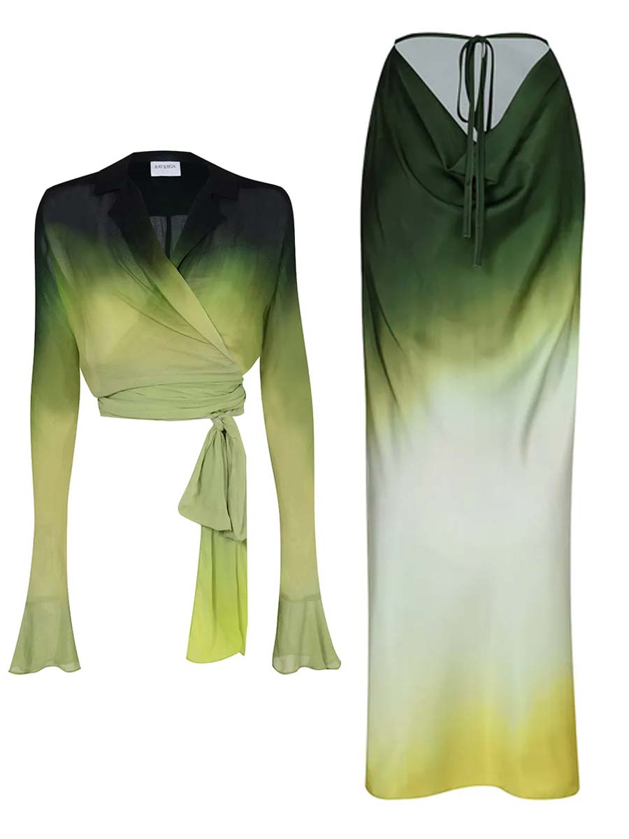 Abstract Foral Print Statement Colour Set