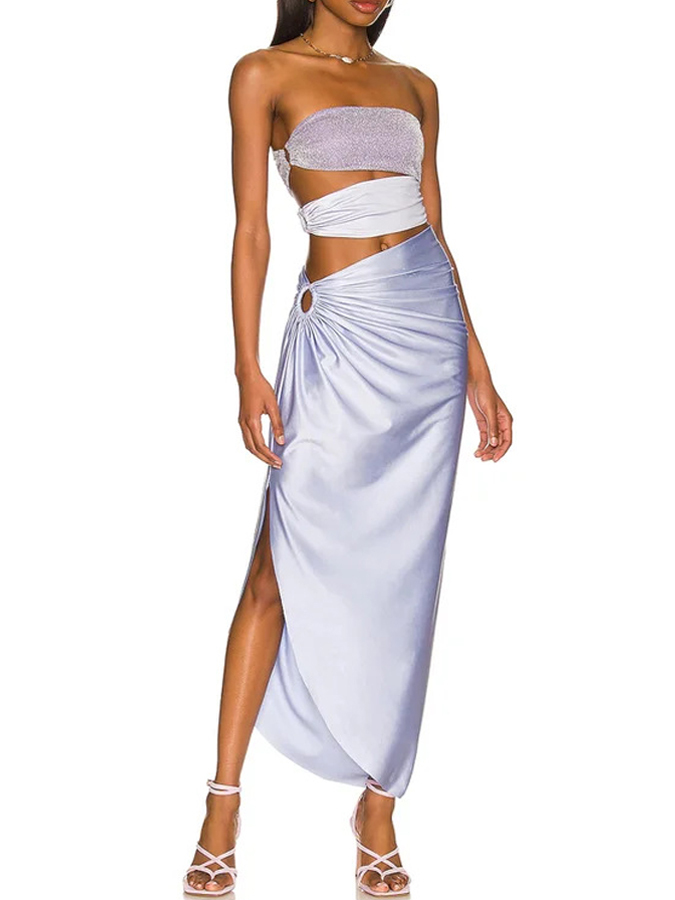 Hollow out Beach Resort Swimsuits and Wrap Skirt Suits